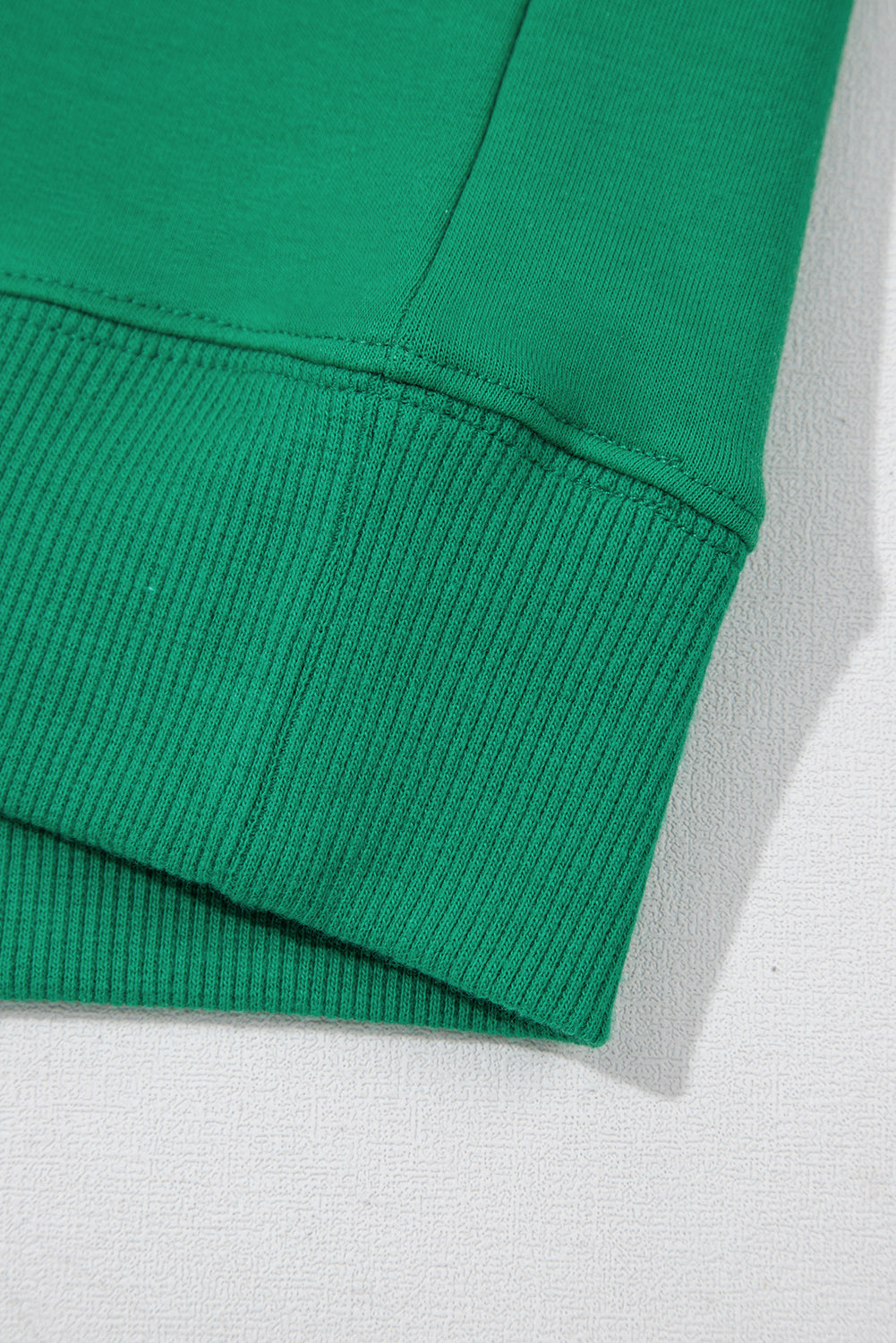 Sea Green Half Zip Puff Sleeve Top and Ruffled Shorts Set