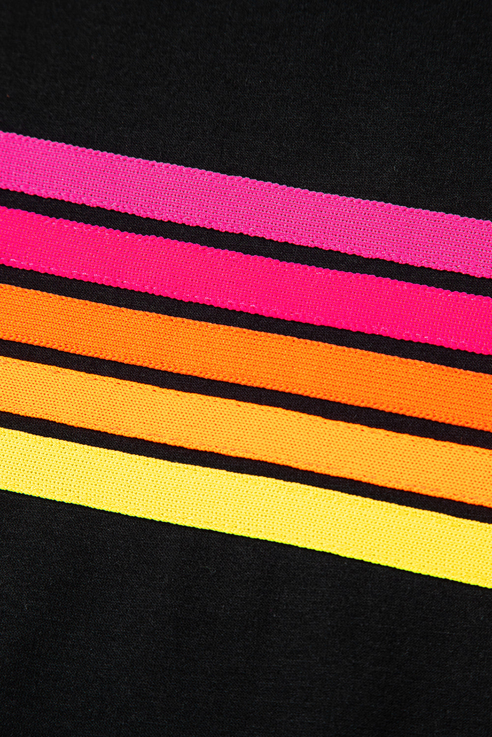 Bonbon Striped Patch Front Casual Tee