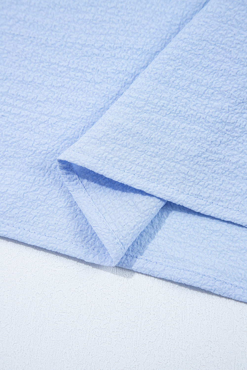 Beige Textured Bow Knot Frilled Butterfly Sleeve Blouse