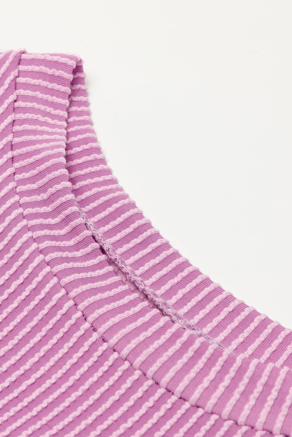 Jungle Green Ribbed Textured Knit Loose Fit Tee and Shorts Set