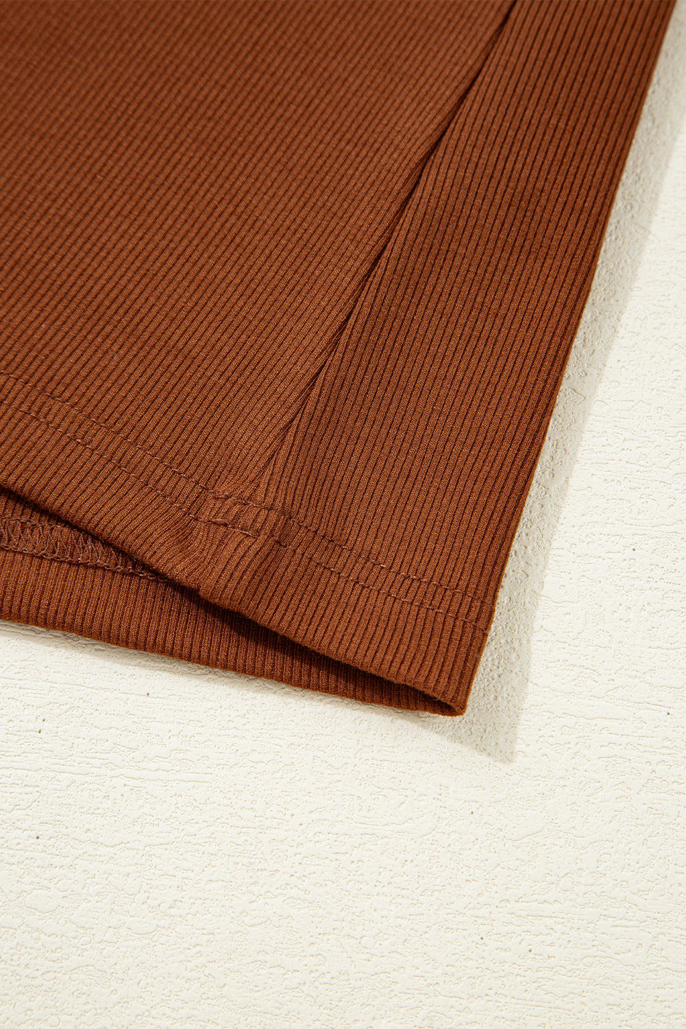 Black Leather Ruffle Sleeve Patchwork Round Neck Blouse