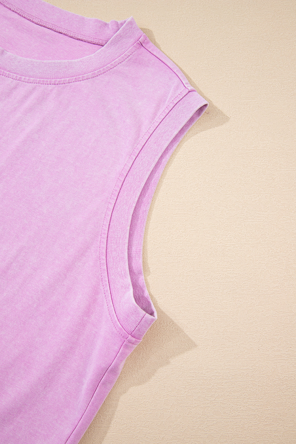 Mint Green 2 Pieces Mineral Wash Cotton Tank Top Lined Split Skirt Set