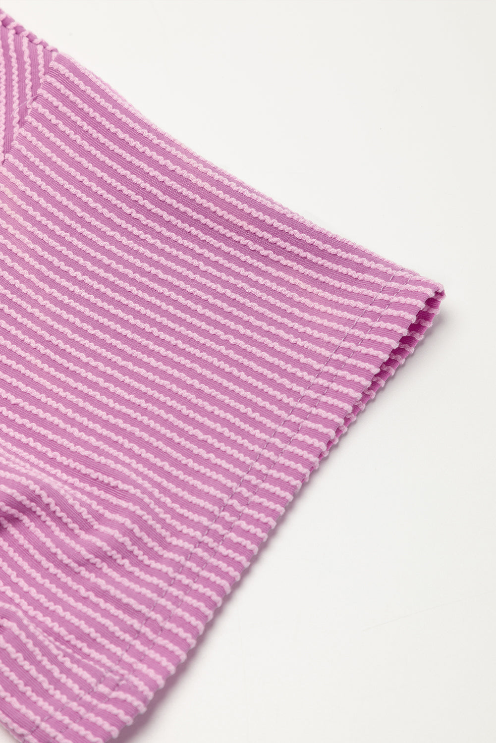 Jungle Green Ribbed Textured Knit Loose Fit Tee and Shorts Set