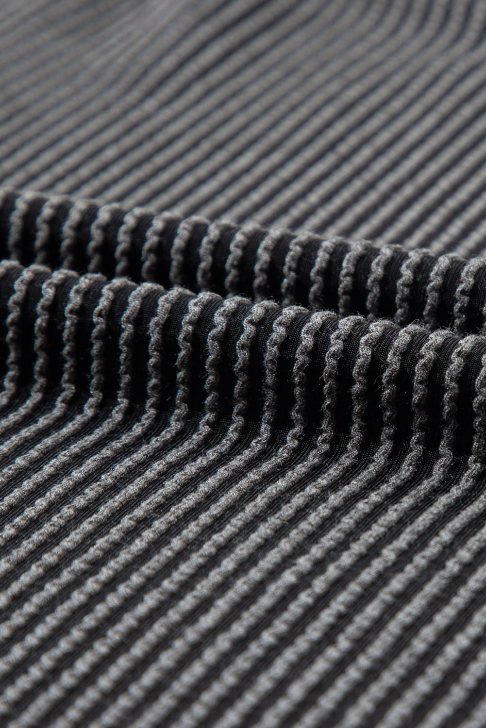 Jungle Green Ribbed Textured Knit Loose Fit Tee and Shorts Set