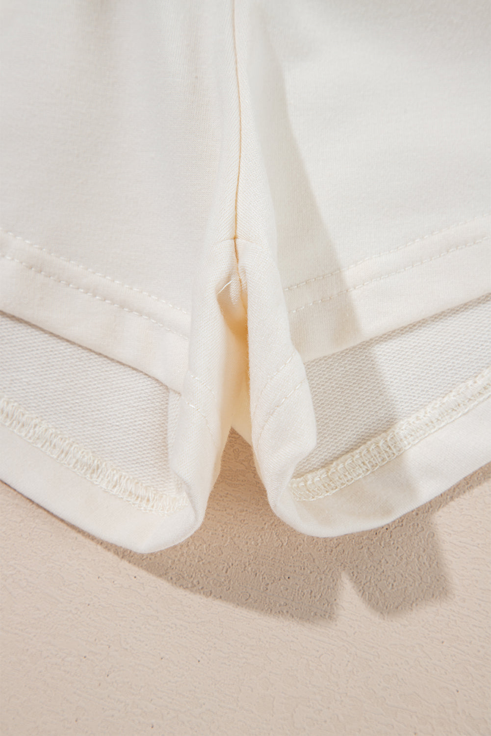 Beige 2pcs Cropped Tee and Ruffle High Waist Skort Set