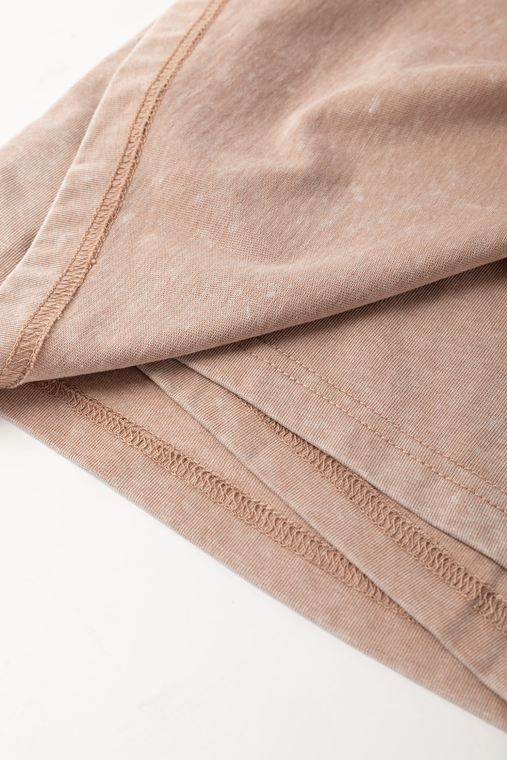 Mint Green 2 Pieces Mineral Wash Cotton Tank Top Lined Split Skirt Set