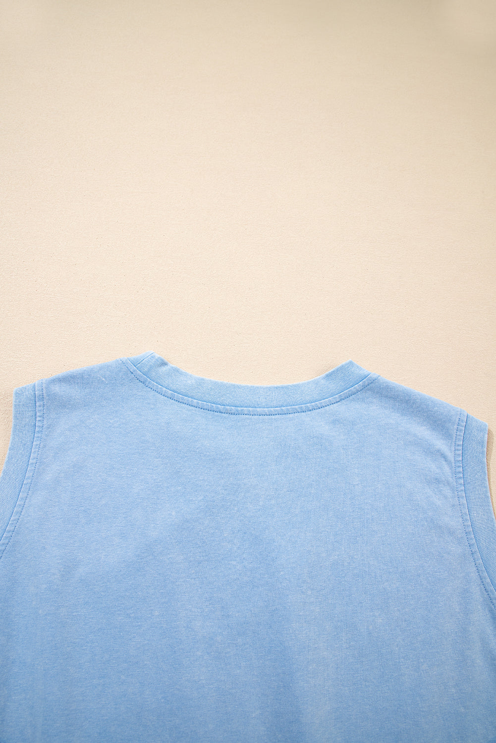 Mint Green 2 Pieces Mineral Wash Cotton Tank Top Lined Split Skirt Set