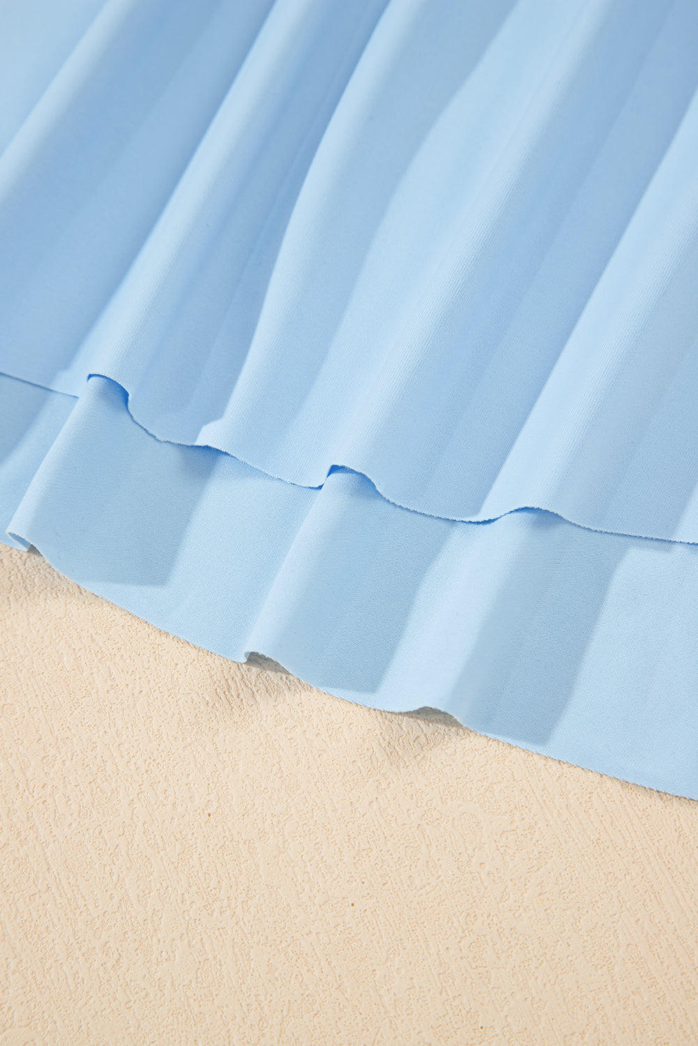 Sky Blue Drawstring High Waist Lined Tennis Skorts