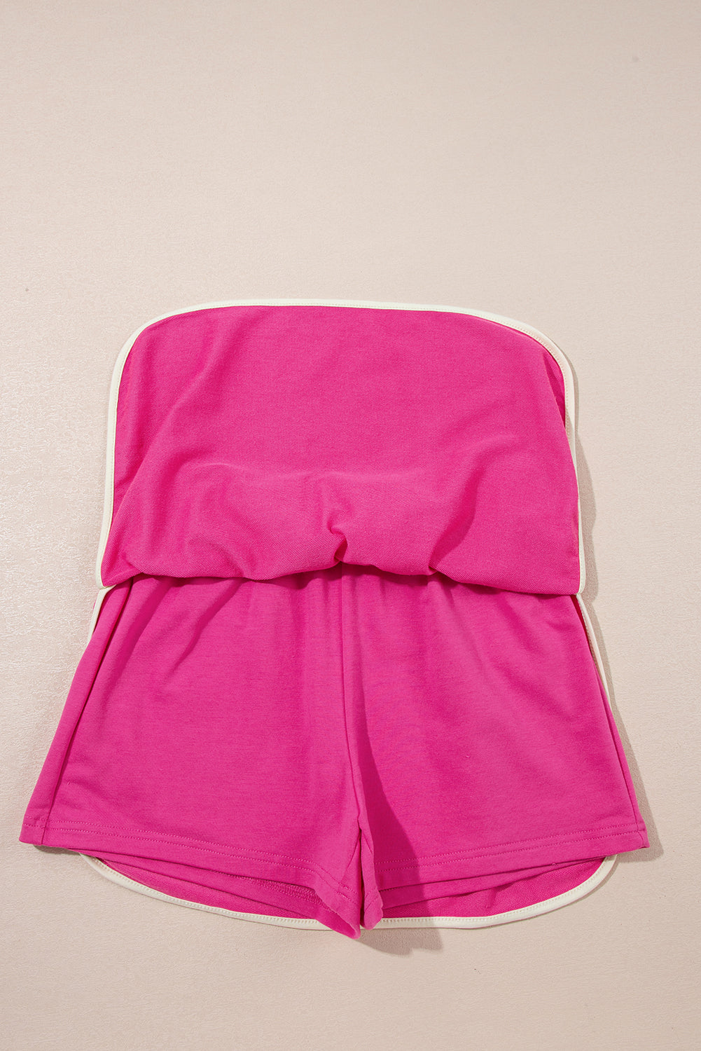 Bonbon Colorblock Edge Drop Shoulder T Shirt and Skort 2Pcs Set