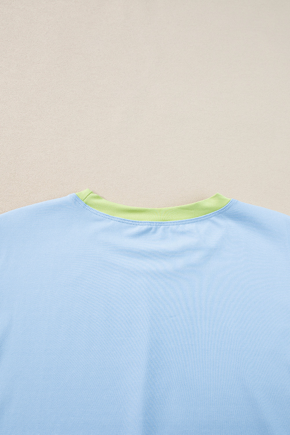 Coffee Contrast Trim Cap Sleeve Tee Shorts Set