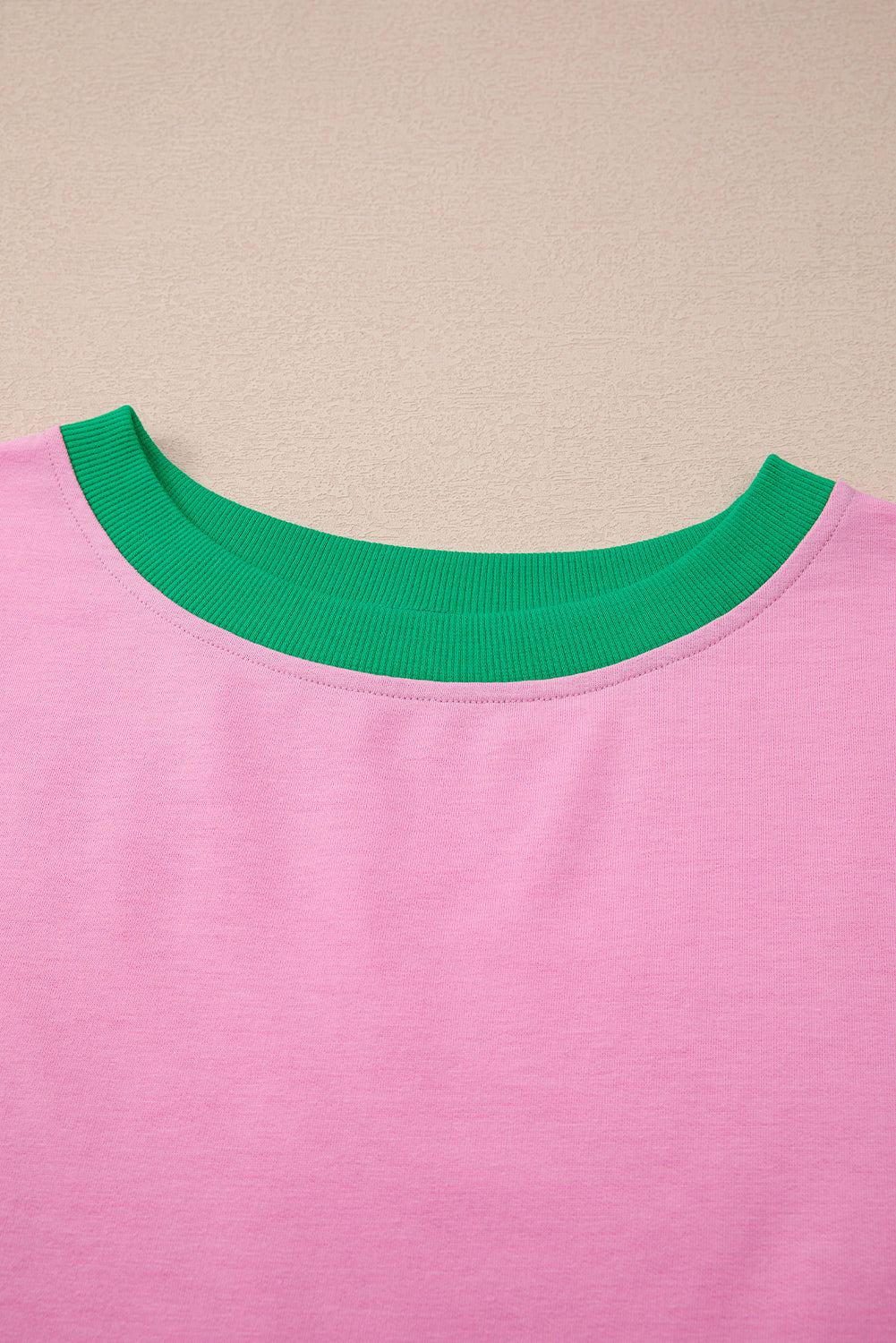 Bonbon Colorblock Edge Drop Shoulder T Shirt and Skort 2Pcs Set